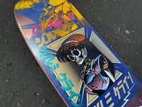 JK Industries ONE OF A KIND Signed & Numbered DREAM HAWK Pearl Navy/Gold Hand Screened Custom Sprayed/Painted Skateboard deck