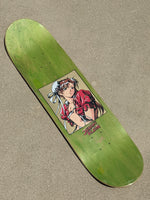 JK Industries SIGNED Chun-Li Hand-Screened GOLD Special Limited Edition Skateboard deck.