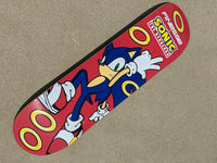 Finesse x Sonic the Hedgehog SONIC Red Ring Skateboard deck.