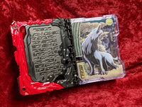 Premium Bandai Exclusive Kamen Rider OUTSIDERS DX Kokuranken Shikkoku Enblem and Gaikotsu Ninjaden Wonder Ride Book