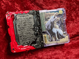 Premium Bandai Exclusive Kamen Rider OUTSIDERS DX Kokuranken Shikkoku Enblem and Gaikotsu Ninjaden Wonder Ride Book