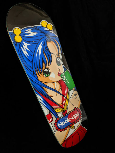 Hook-Ups Classic Popsicle Girl Limited Edition Hand-Screened Skateboard deck.