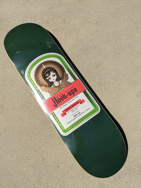 Hook-Ups Meister Special Formula 50% by volume Beer Skateboard deck.